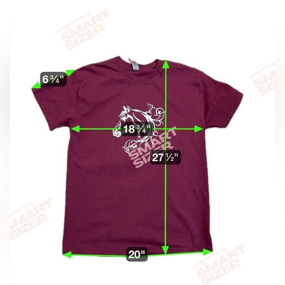 NEW Maroon Adult Medium Equestrian Horse T-Shirt - Picture 4 of 4
